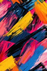 Poster - A detailed view of a vibrant artwork on a wall, perfect for decorating or illustration purposes