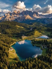 Wall Mural - Serene Mountain Lakescape