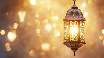 Wall Mural - Ornate Lantern with Warm Glow