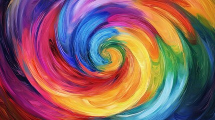 Wall Mural - Vibrant swirls of color in abstract art