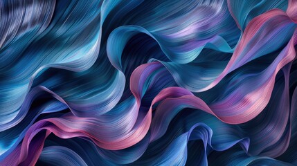 Wall Mural - Smooth, flowing waves of color blending seamlessly