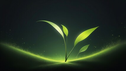 Wall Mural - green leaves