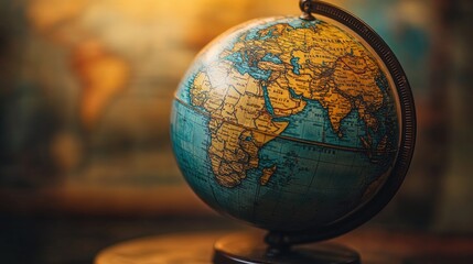 Poster - old globe on a table