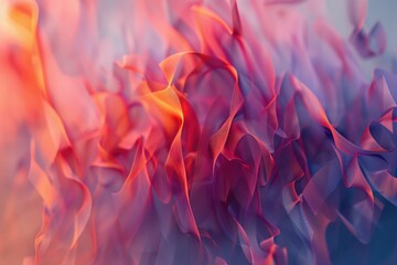 Wall Mural - A close-up view of burning flames with the surrounding environment out of focus