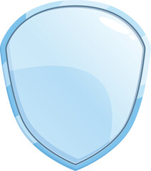 Poster - blue shield is protecting from external threats and danger