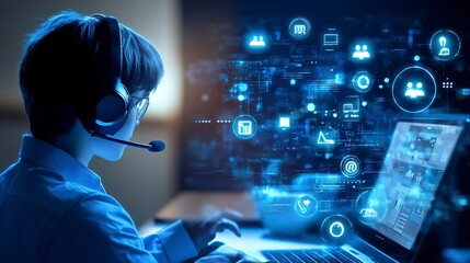 Poster - online customer service portal