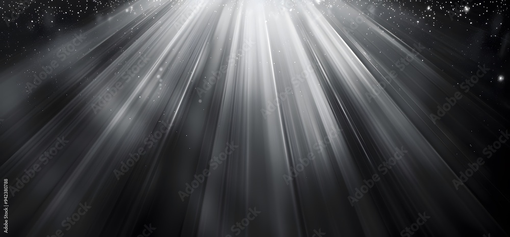 Dark grey gradient background with light rays of spotlight, in a high ...