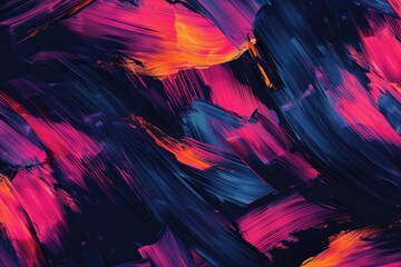 Poster - A vibrant paint brush stroke, showcasing the colors and texture