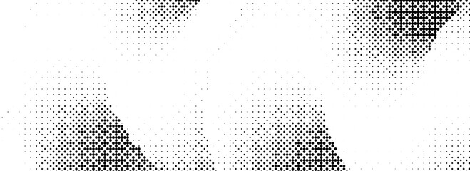 Poster - Pixelated curve gradient shape. Comic dither undulate texture background. Liquid squiggle form for banner, poster, leaflet, brochure. Cartoon rasterized overlay backdrop. Vector dotted cloud wallpaper