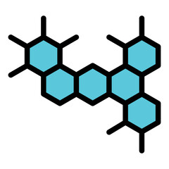 Canvas Print - molecule icon