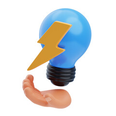 Poster - 3D Energy to Create More Creative Power. 3D Icon
