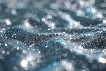 Poster - A close-up view of a blurry water surface with ripples and waves