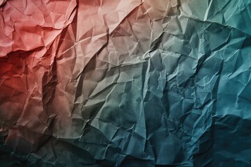 Poster - A close-up shot of crumbled paper with creases and folds