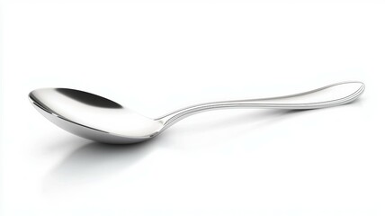 Wall Mural - A spoon is shown on a white background