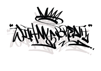 Sticker - WITH MY BREATH graffiti tag style design