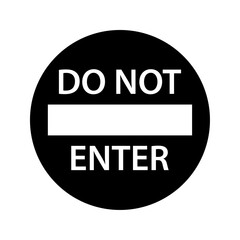 Canvas Print - Do not enter sign