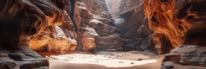 Explore the breathtaking landscapes of Wadi Disah in Tabuk, Saudi Arabia, where sandstone cliffs and vibrant colors unite to create a truly unique and picturesque scene that captivates the senses