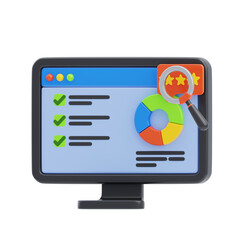 Poster - 3D Efficient Data Analysis with Online Surveys. 3D Icon
