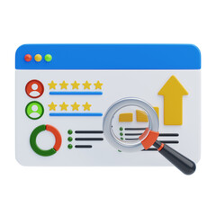 Poster - 3D Analysis Assessment Score. 3D Icon