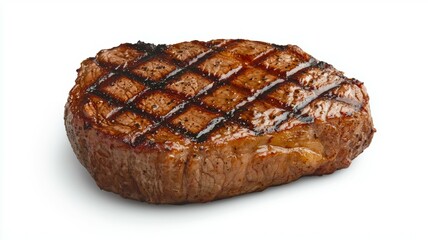 Wall Mural - A piece of meat is grilled and has a lot of seasoning on it