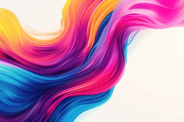 Wall Mural - Colorful abstract pattern with wavy lines, ideal for digital design and illustration projects