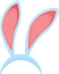 Wall Mural - Blue headband with pink bunny ears for costume party celebrating easter