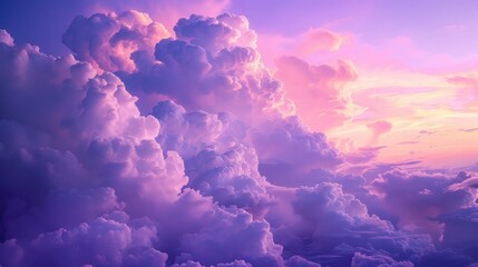 Wall Mural - Purple clouds that are lovely at dusk