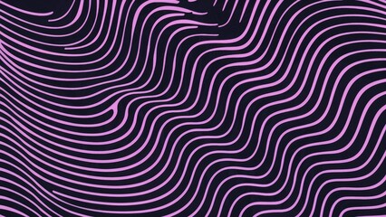 Poster - Abstract Wavy Line Design with Neon Pink Accents