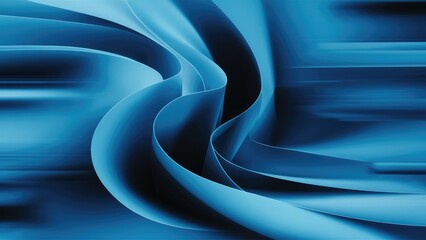 Poster - Abstract blue gradient background with blurred motion lines
