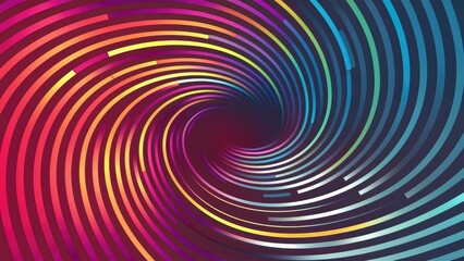 Poster - Abstract gradient spiral background with vibrant lines, ideal for cover designs, posters, flyers, and websites. EPS 10.