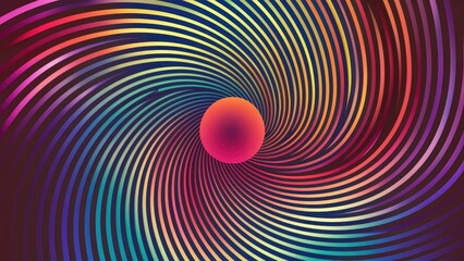 Poster - Abstract gradient spiral background with vibrant lines, ideal for cover designs, posters, flyers, and websites. EPS 10.