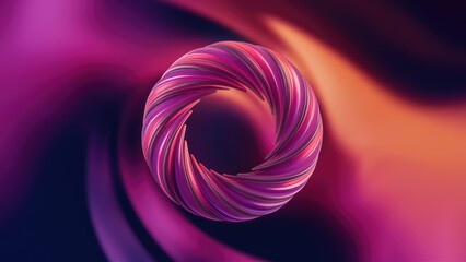 Poster - Abstract gradient blur background texture featuring deep purples, vibrant pinks, and oranges.