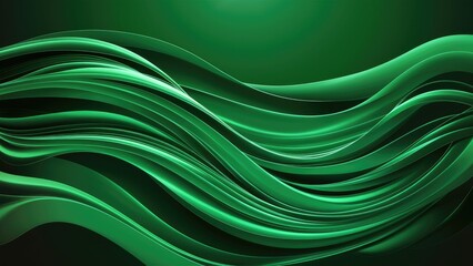  - Abstract green gradient background featuring flowing waves, perfect for contemporary design and digital art projects.