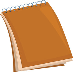 Poster - Blank spiral notepad is open and waiting to be written in