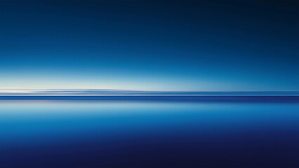 Darker blue seascape with smooth reflective water