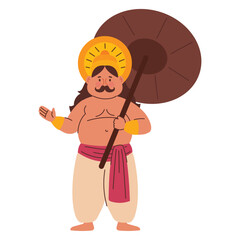 Sticker - king mahabali of hindu mythology