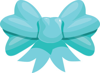 Poster - Aqua blue gift bow is creating a perfect decorative element