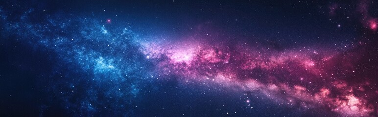 Aufkleber - Deep space background featuring stardust and shining stars highlighted by a cosmic Milky Way backdrop A conceptual image showcasing space with star and pixie dust glitter effects