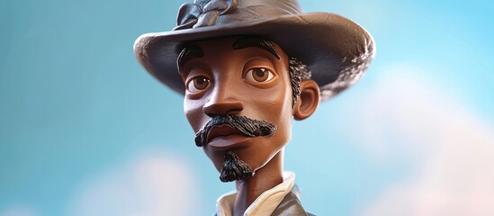 Poster - Blue Stanfield depicted in a 3D cartoon rendering