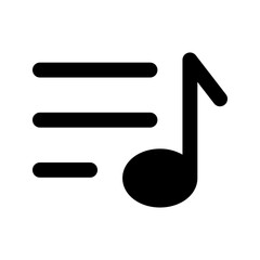 Sticker - playlist Glyph icon