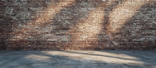 Poster - 3D rendering of a blank old brick wall backdrop for interior and exterior design