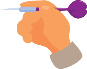 Poster - Businessman hand holding dart targeting for goal achievement