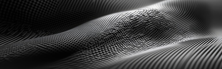 Poster - 3D rendering of an abstract luxury dark grey and black halftone gradient designed as a background studio wall for product displays