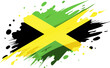© peacehunter - Jamaica flag painted with Grunge brush stroke, watercolor flag
