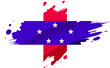 © peacehunter - Netherlands Antilles flag painted with Grunge brush stroke, watercolor flag