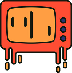 Wall Mural - Melting Video Game Icon Sticker