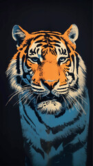 Sticker - Vibrant tiger art print