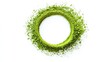 © McClerish - Green Matcha Powder Circle on White Background
