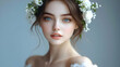 © Siasart Stock - Portrait of a beautiful young woman wearing a flower crown.