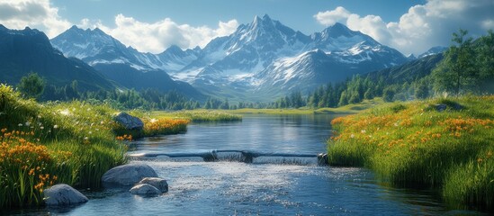 Sticker - Serene Mountain River